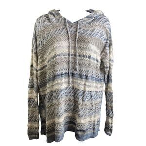 Abercrombie & Fitch Women's Slouchy Gray Blue Cozy‎ Pullover Hoodie Size XS/S